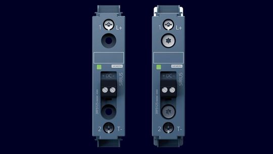 Das für das hochfrequente Schalten von ohmschen Lasten konzipierte Halbleiterschaltgerät „SIRIUS 3RF5“ ist das erste seiner Art im DC-Bereich. (Bild:  Siemens AG)
