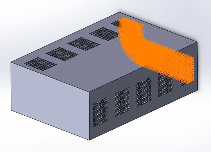 CAD-Ansicht des mikroelektronischen Keramikbauteils. (BMF)