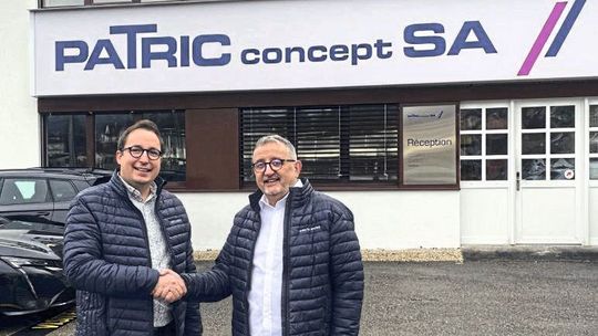 Patrick Feller (à gauche) succède à Thierry Favre (à droite) et devient le nouveau CEO de Patric concept SA.(Source :  Patric concept SA)