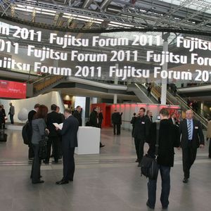 Mehr als 10.000 Kunden, Partner, Journalisten und Analysten aus 96 Ländern kamen am 9. und 10. November ins Münchener ICM zum Fujitsu Forum 2011.  (Archiv: Vogel Business Media)