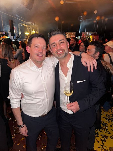 Kollegen unter sich (l.) Oliver P. Greiner-Fuchs und Can Güntuncer (Herweck). (Bild: Vogel IT-Medien)