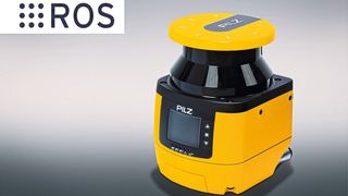 Mithilfe des Robot-Operating-System-Paketes für die dynamische Navigation kann dieser Sicherheitslaserscanner fahrerlose Transportsysteme leiten. (Photodesign/Pilz)