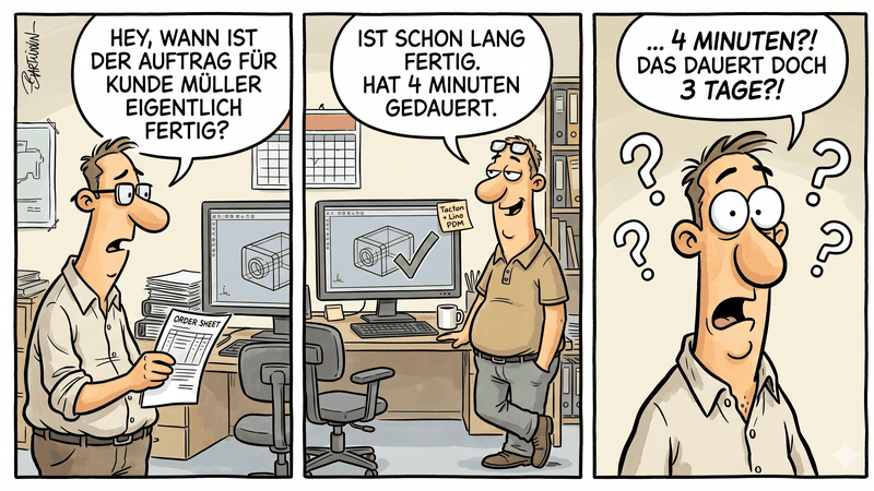 Drei Tage für eine Variante, die sich hätte automatisieren lassen: Warum manuelle Konstruktionsprozesse heute keine Option mehr sind.(Bild:  Lino GmbH)