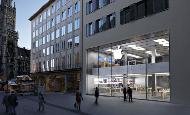 Rosenstraße 1: Die Münchner Apple-Filiale. (Bildquelle: Apple)