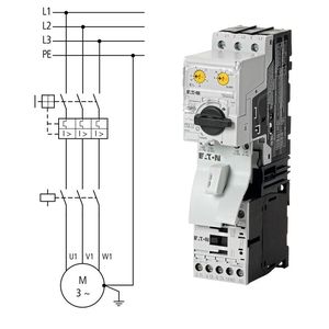 Motorabgang, Direktstarter, Rechtslauf, am Beispiel MSC von Eaton.(Bild:  Eaton)