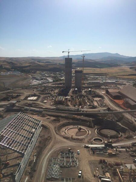 One of the company's more recent turnkey cement projects, actually still under construction, is situated in Ain El Kebira, Algeria. Start-up is planned for 2016. (Picture: Thyssen Krupp)