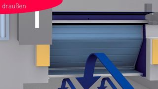 Die komplette gekapselte Bauform verhindert konsequent Kältebrücken und das Eindringen von Zugluft. (Bild: Novoferm)