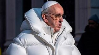 Das vielleicht berühmteste Deepfake-Bild bisher: Der Papst in modischer Montur, erstellt von Pablo Xavier mit Midjourney.  (Bild: Wikimedia Commons)