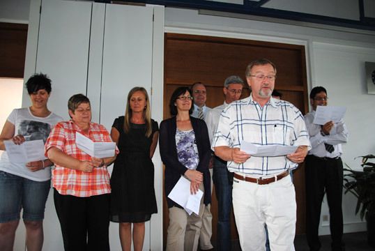 Abschiedsständchen von den ZDK-Kollegen. (Archiv: Vogel Business Media)