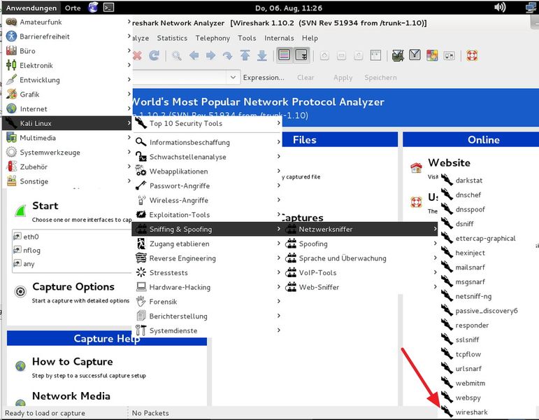Nachdem die Daten eingelesen wurden, lässt sich die erstellte Dumpdatei mittels Wireshark einlesen. Dabei spielt es keine Rolle, ob Wireshark auf dem gleichen Rechner oder einem anderen Rechner geöffnet wird. Die Datei lässt sich auf diesem Weg zum Beispiel per Mail versenden. (Bild: Thomas Joos)