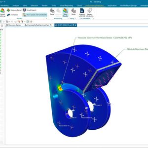 Nach der Anwendung von Rand- und Belastungsbedingungen sowie Materialien können Teile in Echtzeit simuliert werden. Die Ergebnisse werden direkt in das 3D-Modell eingeblendet.(Bild:  Siemens Digital Industries Software)