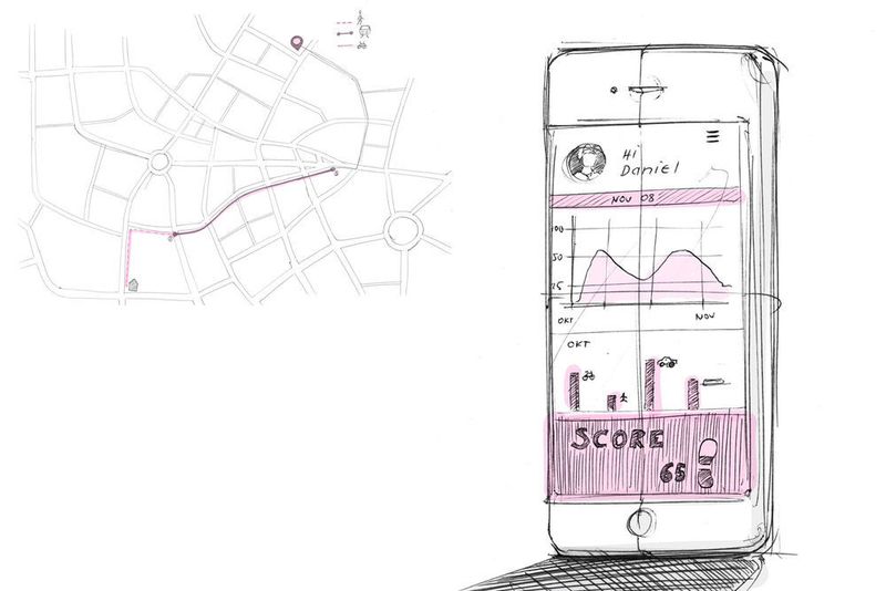„Mobile Footprint“: Mithilfe digitaler Mittel soll der ökologische Fußabdruck veranschaulicht und als Umweltwertmarke eingesetzt werden. (Deutscher Mobilitätspreis)