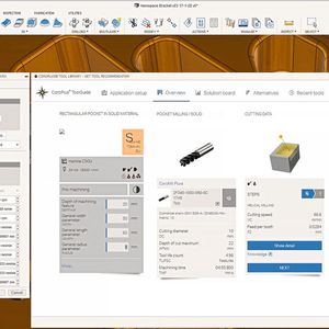 In der Coroplus Tool Library sind auch Werkzeug- und Schnittdatenempfehlungen integriert.(Bild:  Sandvik Coromant)