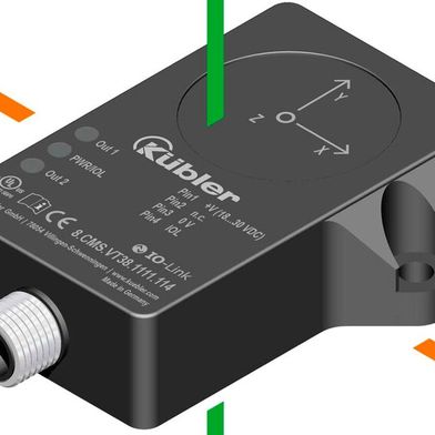 3-achsige Vibrationsmessung: Der CMSVT38 basiert auf moderner MEMS-Sensorik und erfasst zuverlässig Schwingungen in drei Achsen sowie Temperaturwerte. (Bild: Kübler)