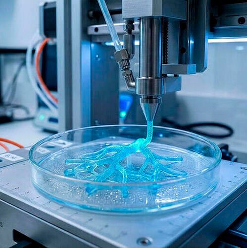 3D bioprinting functions on the same principles of AM but the only difference is that instead of utilizing materials for deposition, it can use any of the following: live cells, hydrogels, extracellular matrices and biomaterials to produce complex tissues or organs. (Source: ©  Jeffrey116 - stock.adobe.com)