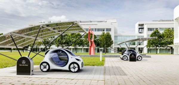 Das autonome Konzeptfahrzeug smart vision EQ fortwo: So sieht das Carsharing der Zukunft aus.  (Daimler)