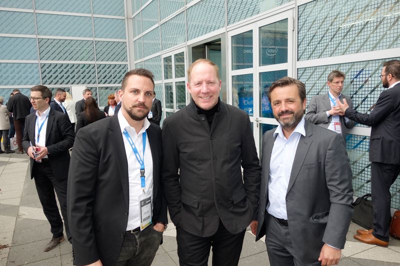 (v. l.) Matthias Nefzger, Kaspersky, mit Sascha Böhmer und Mario Bartnig, Western Digital. (Bild: IT-BUSINESS)