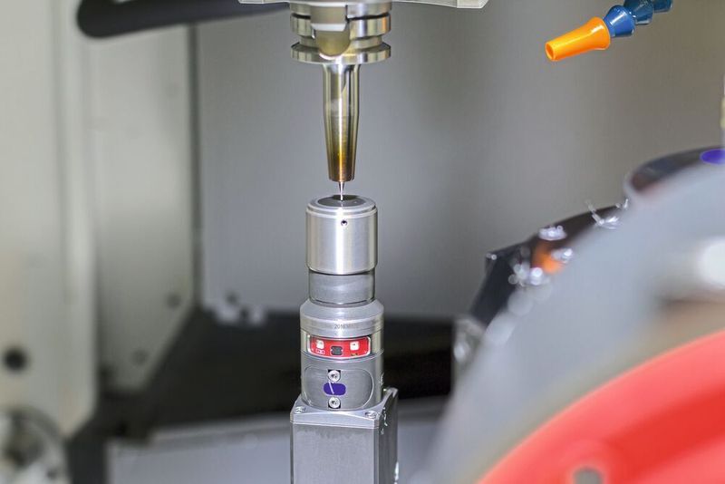 Der Werkzeug-Messtaster Z-Nano wird bei Disterhoft hauptsächlich zur schnellen Bruchkontrolle mit  2 m/min eingesetzt. (Blum-Novotest)