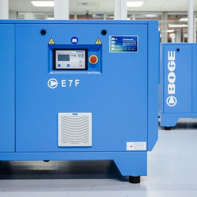 Die Kompressoren der neuen E-Baureihe sorgen für günstige, stabile Druckluftversorgung. (Bild: Boge)
