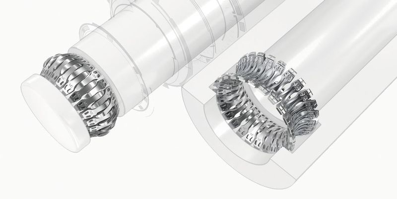 Multilam flexo ML-CUX eignet sich für statische und dynamische Rundkontakte. (Stäubli)