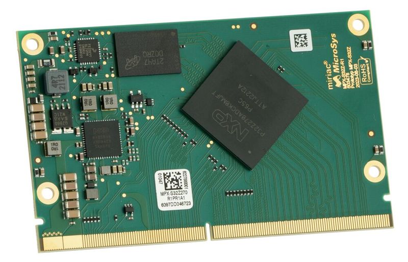Das miriac MPX-S32Z2 SoM basiert auf dem S32Z2-Prozessor von NXP, der über acht Arm Cortex-R52 Cores mit Split-Lock-Funktion verfügt. (Bild:  Microsys)