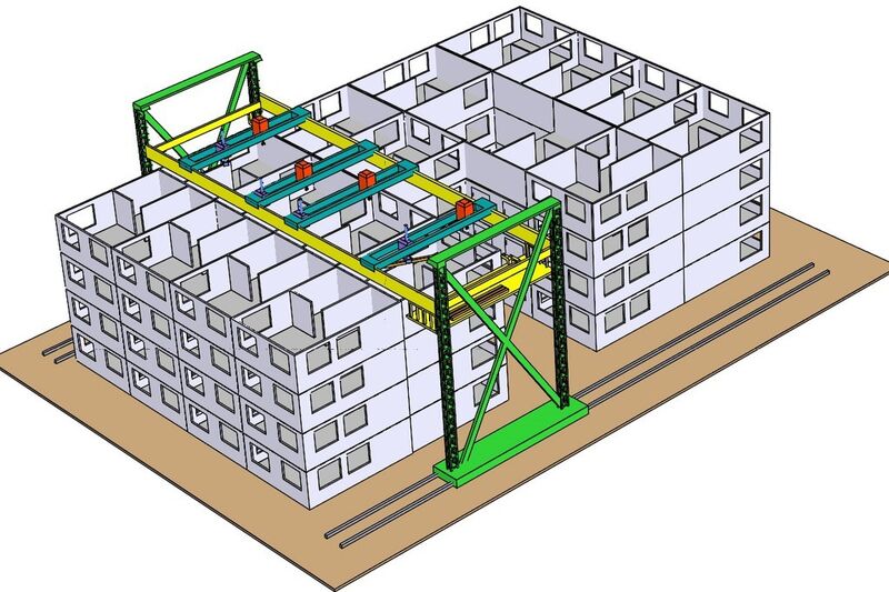 Die Anlage kann mit der passenden Führung auch mehrstöckige Gebäude erstellen. (Foto: contourcrafting.org)