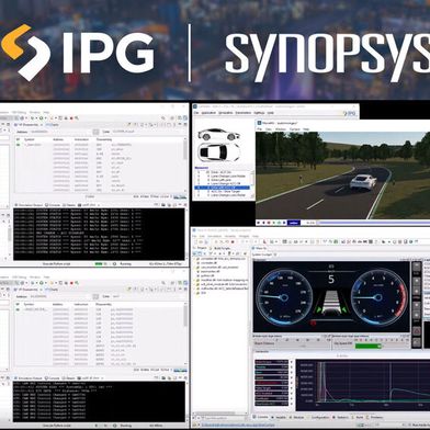 Erweiterter Multi-ECU-Prototyp mit Multi-Fidelity- und Multi-ECU-Elektroniksimulation, der CarMaker von IPG Automotive und Virtualisierungslösungen von Synopsys über das SIL Kit integriert. (Bild: IPG Automotive)