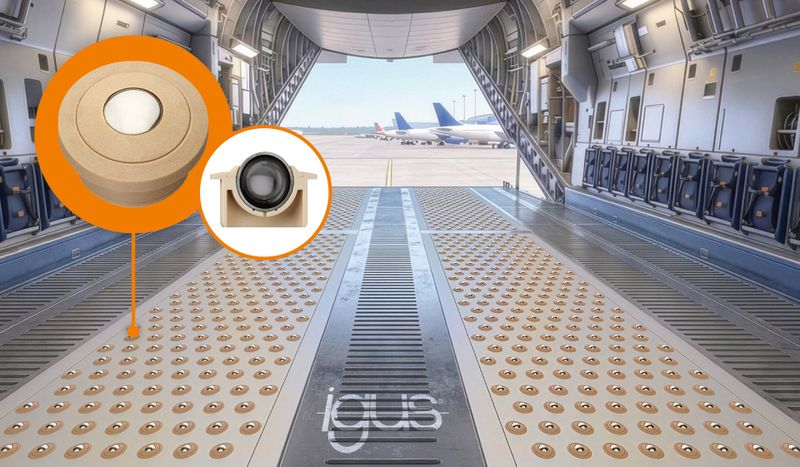 The new Xiros ball rollers from Igus combine hollow stainless-steel balls with a housing made of high-performance plastic, enabling lightweight construction with high load-bearing capacity.(Source:  igus)