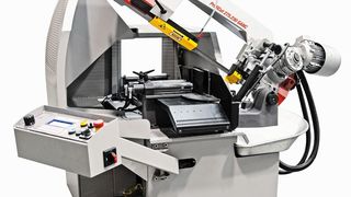 Bomar stellt auf der Intec 2019 die Bandsäge Proficut 257.230 GANC vor. Nach Vorgabe der Schnittmengen mit unterschiedlichen Längen der Werkstücke erfolgt das Sägen vollautomatisch, sagt Bomar. Im Automatikbetrieb sind außerdem Gehrungsschnitte bis 45° machbar. (Bomar)