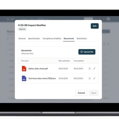 Dateien hochladen, analysieren, Erkenntnisse gewinnen – mit der Material Intelligence Platform Lab V (Bild: Lab V)