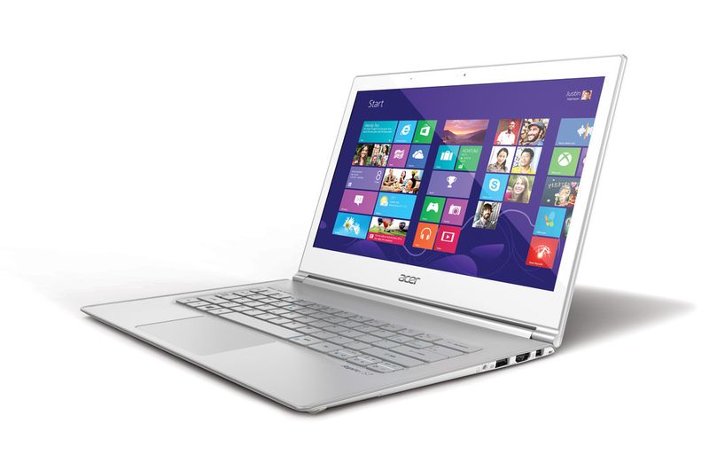 12,9 Millimeter flach und 1,3 Kilogramm leicht ist das Acer Aspire S7-392. (Bild: Acer)