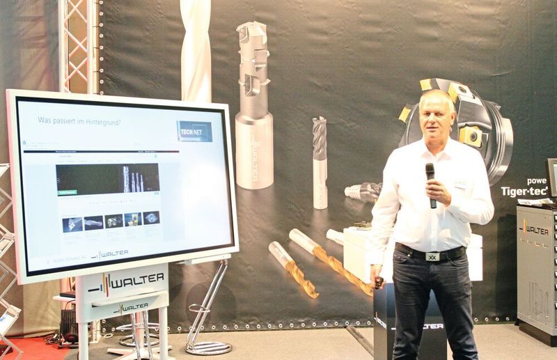 Bei der Walter AG ging es um Werkzeug-Technologie-Daten und wie sich Fertigungsbetrieb einen schnellen Überblick über über die Bestände verschaffen können. (Anne Richter, SMM)