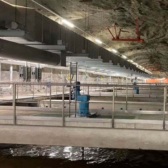 Die Käppala-Kläranlage in Lidingö, Schweden, liegt unterirdisch im Berggestein.(Bild:  Veolia Water Technologies)