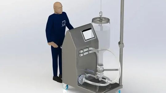 The new EZJetFlo™ in-line mixing system solves the production bottleneck using highly efficient Venturi powder induction. (Source:  ILC DOver)