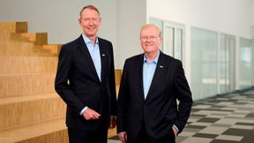 Dr. Christian Fischer, ab 1. Juli 2026 Vorsitzender der Geschäftsführung der Robert Bosch GmbH; Dr. Stefan Hartung, bis 30. Juni 2026 Vorsitzender der Geschäftsführung der Robert Bosch GmbH. (Bild: Bosch)