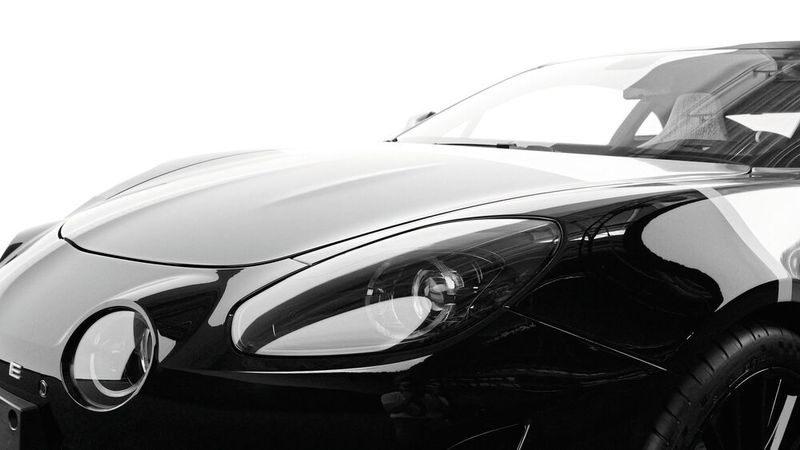 Ein Alpine A110 in besonderer Schwarz-Weiß-Lackierung ist der Gegenstand eines Fotoprojekts. (Bild: Mathieu Cesar)