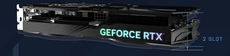 Die Karte belegt exakt zwei Slots auf dem Mainboard. Für die Stromversorgung reicht ein 8-Pin-Anschluss aus. (Bild: KFA2)