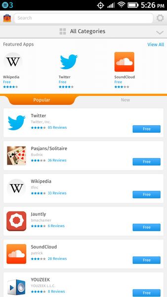Anwendungen können auch am Marketplace vorbei installiert werden. (Bild: Geeksphone/Srocke)