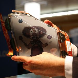 Flexibles Display auf der LOPE-C 2012.