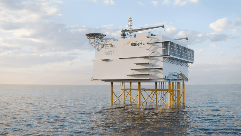 Die neue Offshore-Anlage soll rund 200 Kilometer westlich von Sylt in der Nordsee installiert werden. (Bild:  50Hertz)