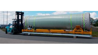 Kann vor- und rückwärts mit dem Stapler bewegt werden: das Tender-System von Bauer. (Bauer)