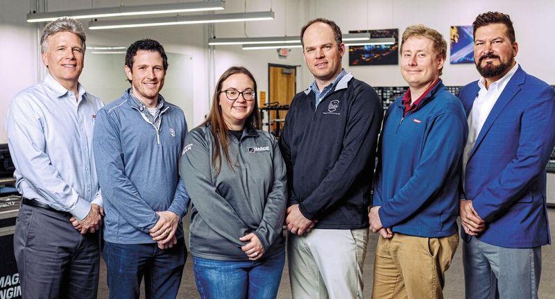 The teams from Beckhoff and Image Engineering (from left to right): Jay McNeil, Regional Sales Engineer (Beckhoff USA); Ian Bottiglieri, Vice President of Operations; Claire Bowman, Associate Director of Engineering; Nick Hock, Director of R&D and Installation/Integrations (all Image Engineering); Arthur Peterson, Application Engineer, and Jason Toon, Entertainment Industry Specialist (both Beckhoff USA). (Image:Beckhoff)