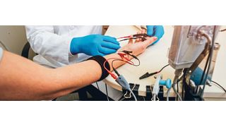 Ein typisches Beispiel für den Typ BF nach IEC 60601-1 sind die Elektroden von Geräten für die Elektromyographie. (Bild: © romaset - stock.adobe.com)