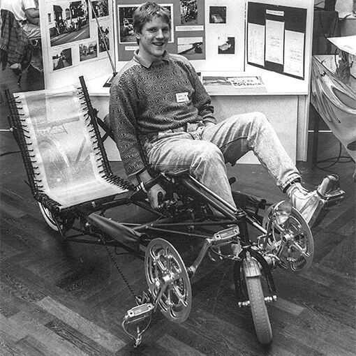 Begonnen hat die Geschichte von Hase Bikes in 1989, als Marec Hase (im Bild) ein Tandem baute, mit dem er seinen blinden Freund mitnehmen konnte.  (Bild: Hase Bikes)