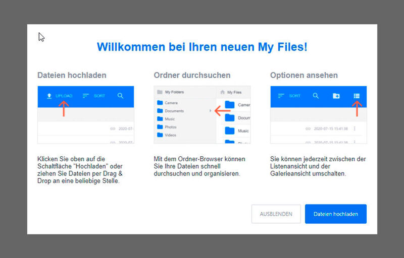 MediaFire bietet eine deutschsprachige, moderne Oberfläche, so dass Anwender leicht und unproblematisch Daten hoch- und herunterladen können.