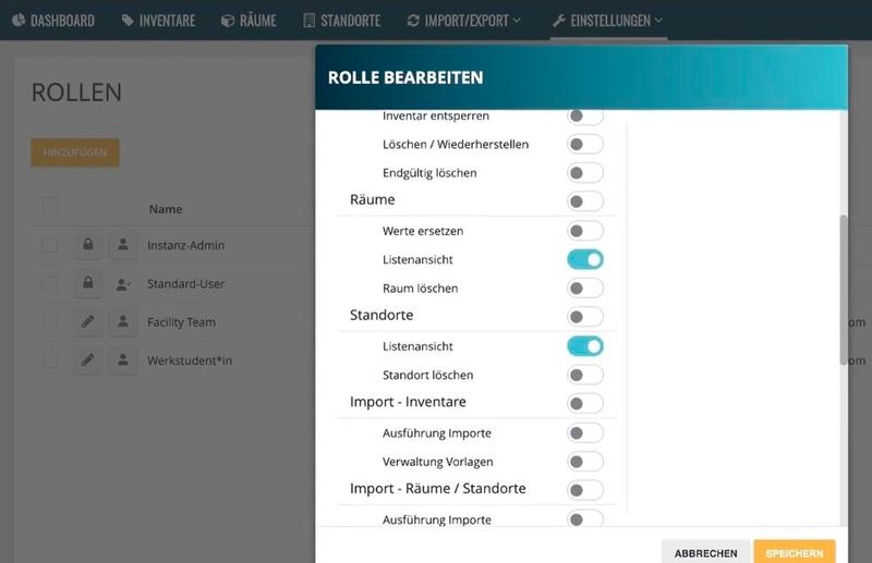 Zuweisen von Rollen für die Verwendung und Verwaltung mit Seventhings. (Bild: Joos - Seventhings)