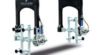 Der Trägerrahmen des Greifers besteht aus Kohlenstoffverbundfasern und macht das Roboterelement um 50 Prozent leichter.  (Bild: Krautloher)