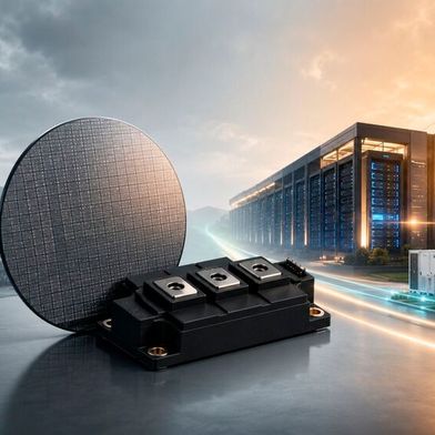 Power supply solutions for data centers are booming, making SiC applications highly sought after. (Image:Dall-E / AI-generated)