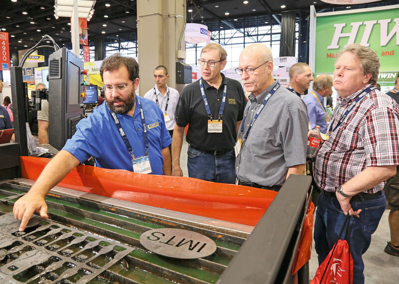 Prospects from the US manufacturing industry meet once every two years in Chicago at the biggest sectoral fair IMTS. (IMTS)