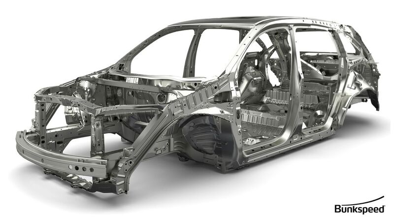 Die tragenden Bauteile eines Autos in der Simulation mit Nvidia-Technik (Bild: Bunkspeed)